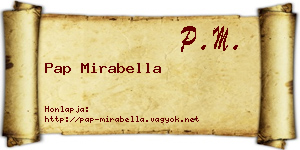 Pap Mirabella névjegykártya